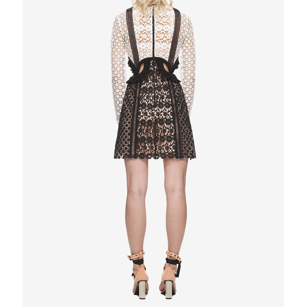 SELF-PORTRAIT Monochrome Payne Cutout Lace Mini - Picture 3 of 7